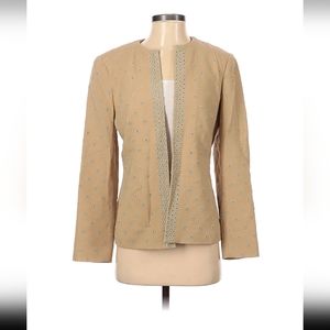 Oscar by Oscar de la Renta Tan Blazer 100% wool size 4
